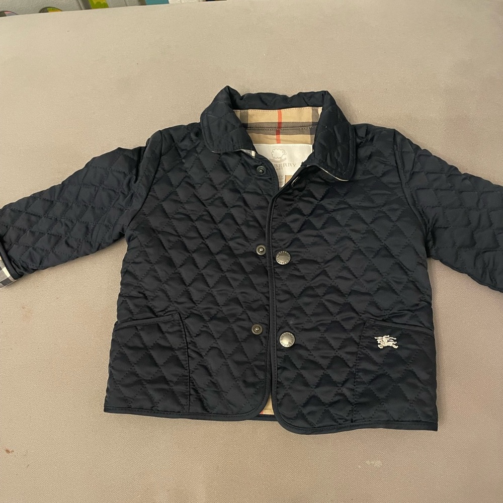 Beautiful Barely worn Burberry baby Quilted lightweight jacket.